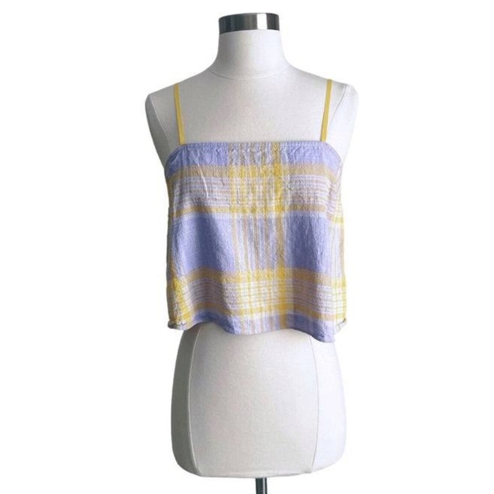 Urban Outfitters Purple and Yellow Plaid Top